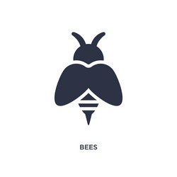 Bees icon on white background simple element from vector