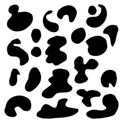 blob shapes set random blotch inkblot stone vector image