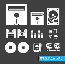 Computer & Web Icon Set vector image