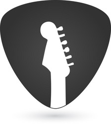 guitar pick flat design isolated on white vector