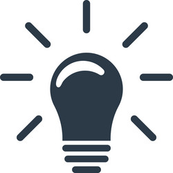 lightbulb icon idea sign solution thinking vector image