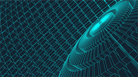 abstract 3d illuminated distorted mesh sphere vector image