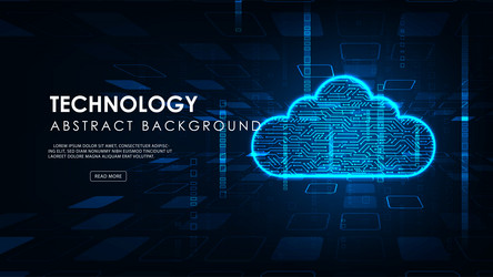 abstract data storage on the network technology vector image