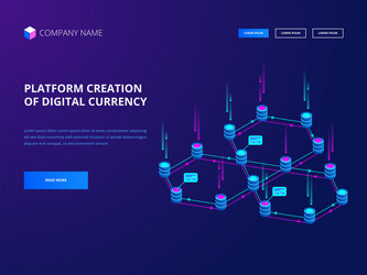 cryptocurrency and blockchain platform creation vector image