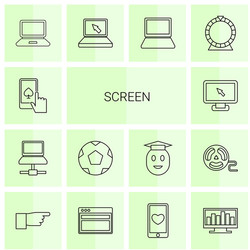 screen icons vector