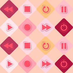 Seamless background with player icons vector