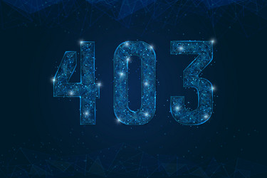 abstract isolated blue image of 403 error vector image