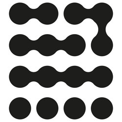 Metaball connected dots circles pattern texture vector