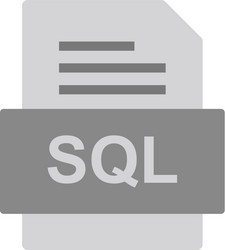 sql file document icon vector image