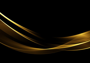 Design element of shiny gold moving lines vector