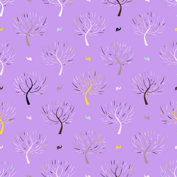 Elegant Tree Pattern with Snails vector image