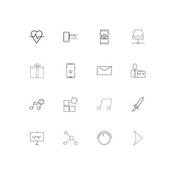 internet of things linear thin icons set outlined vector image