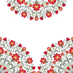 invitation card with floral ornament Vector Image