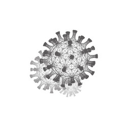 3d medical template corona virus isolated vector