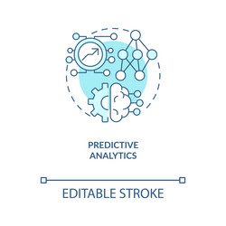 Predictive Analytics Icon - Data Science vector image