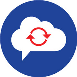 cloud computing concept sync icon vector image