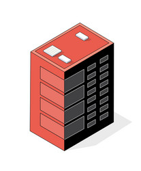isometric 3d module block district part vector image