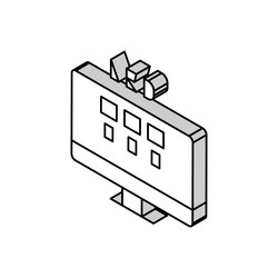 Led computer monitor isometric icon vector