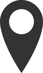 map pin icon isolated pointer symbol location vector image