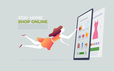 online shopping cocept vector