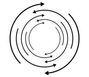 random circular cycle arrow element spiral vector image