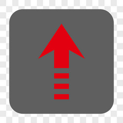send up rounded square button vector image