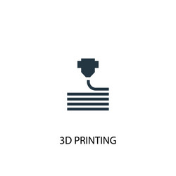 3d printing icon simple element vector