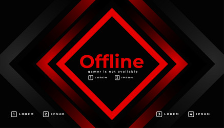 Red and black dark gaming banner design vector