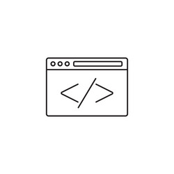 custom coding icon programming symbol vector