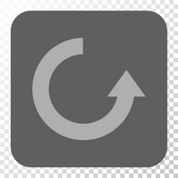 Rotate up rounded square button vector