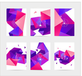 Abstract colorful user interface template set vector