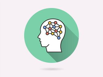 artificial intelligence icon for graphic and web vector image