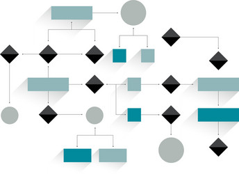 Big flowchart geometric scheme presentation vector