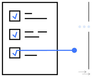 checklist with completed tasks connected vector image