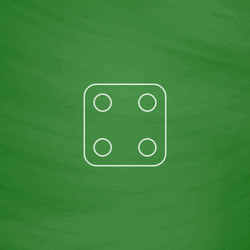 Dice cube computer symbol vector