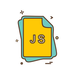 js file type icon design vector image