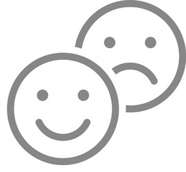 Positive and negative emoji colored icon level Vector Image