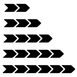 progress bar level indicator arrows with 6 steps vector image
