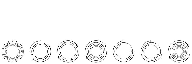 random circular cycle arrow element spiral vector image