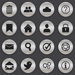 set of 16 editable internet icons includes vector image
