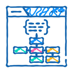 structured data markup seo icon doodle vector image