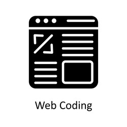 web coding solid icon design vector image