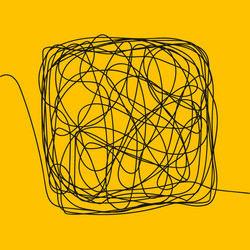 Complex Tangle Sketch vector