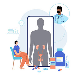 man reproducive system problems vector image
