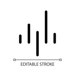 Media player equalizer white linear ui icon vector