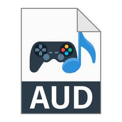 Modern flat design of aud file icon for web vector