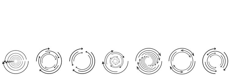 random circular cycle arrow element spiral vector image