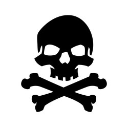 Crossbones and skull Royalty Free Vector Image