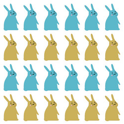 spring bunnies design pattern texture vector image