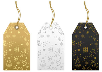 Christmas Tags Collection Vector Image
